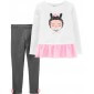 Pieza de playera con gatito y leggins - 12M