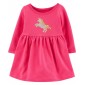 Vestido de lentejuelas unicornio en color rojo,  de la talla de 12 meses. Marca: Carters.