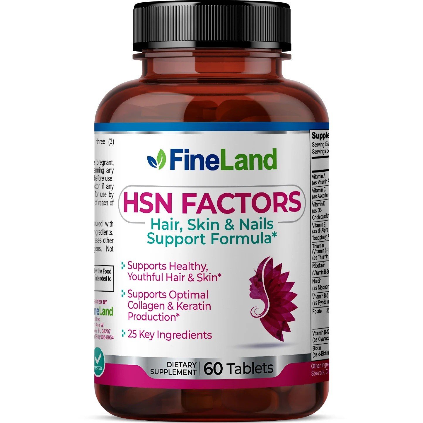 HSN Factors - Fineland - Cabello Uñas y Piel - 60 tab.