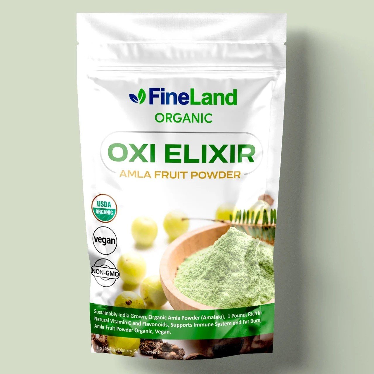 Oxi Elixir - Fineland - Fruta AMLA en Polvo 454 grs