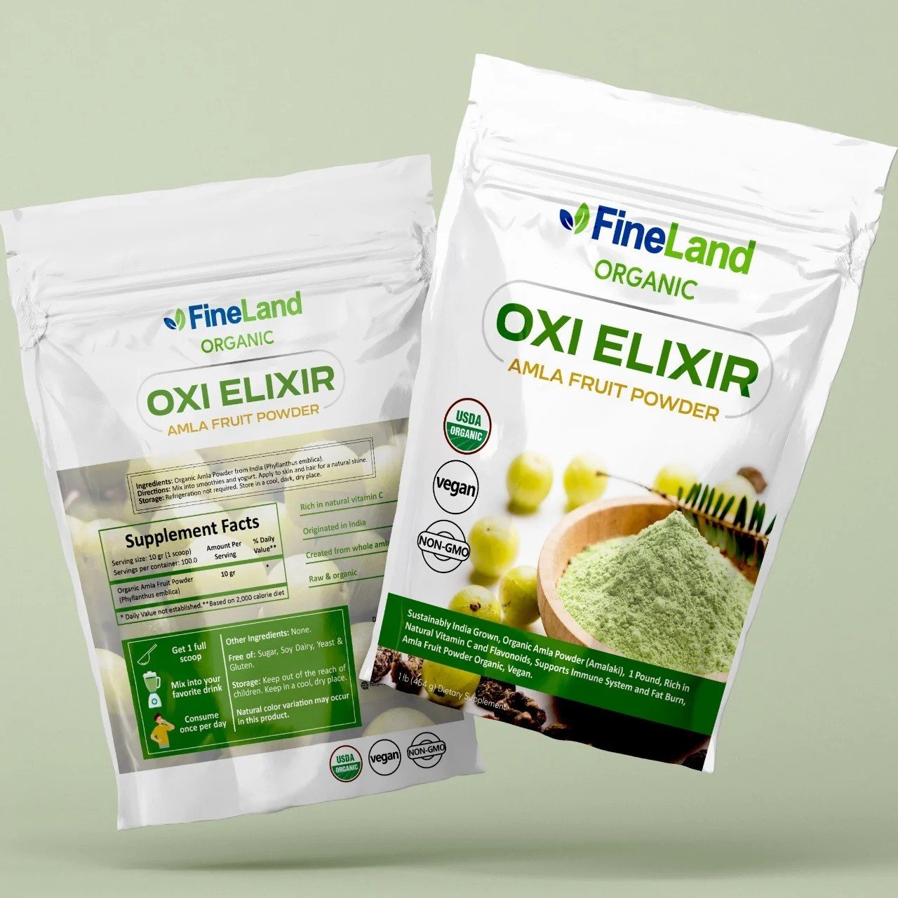Oxi Elixir - Fineland - Fruta AMLA en Polvo 454 grs - Image 2
