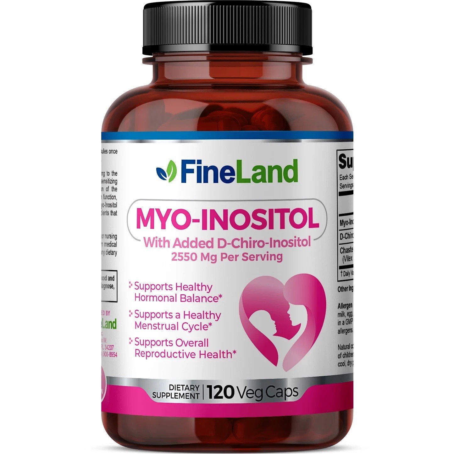 Myo Inositol - Fineland - ciclo menstrual saludable - 120 cap