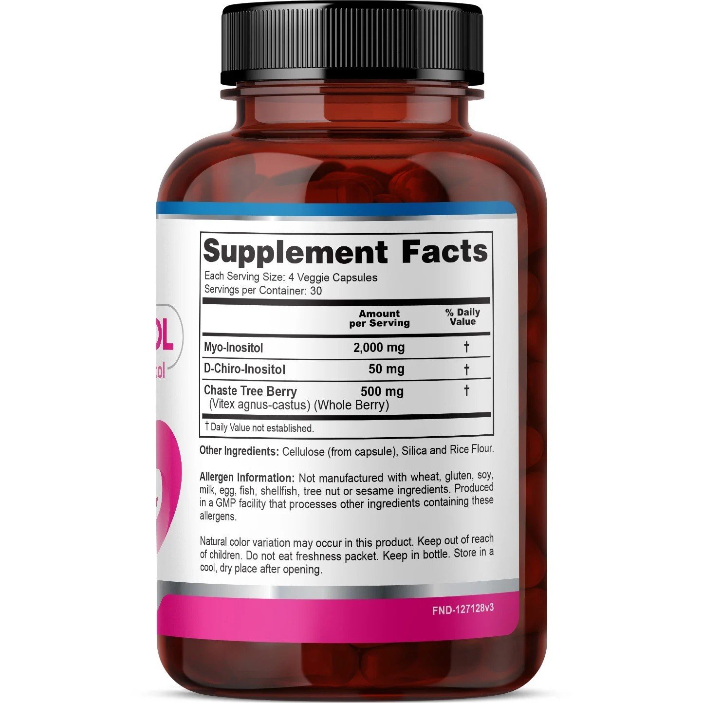 Myo Inositol - Fineland - ciclo menstrual saludable - 120 cap - Image 2