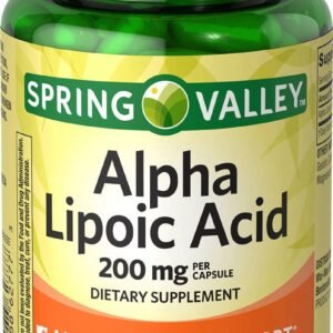 Acido Alpha Lipoico 200 mg con 100 cap - Antioxidante  spring valley precio mexico