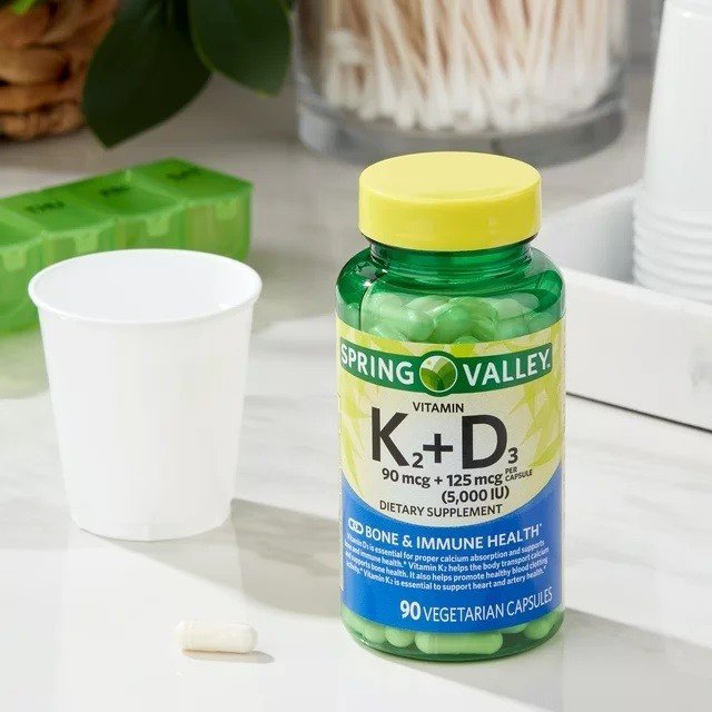 Vitamina D3 (125mcg) + K2 (90mcg), 90 caps. Spring Valley Vegan - Image 2
