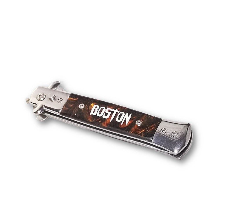 Peine tipo navaja plegable - Boston - Con seguro. Boston Greased - 8