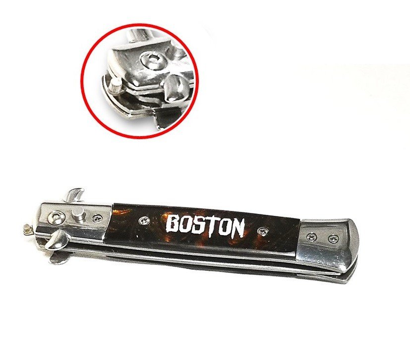 Peine tipo navaja plegable - Boston - Con seguro. Boston Greased - 9