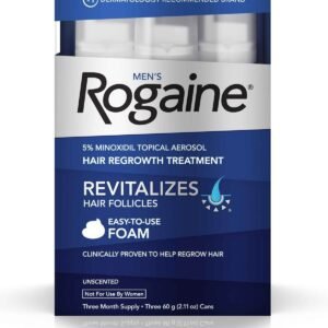 Minoxidil Rogaine  espuma (espuma) para 3 meses de uso.