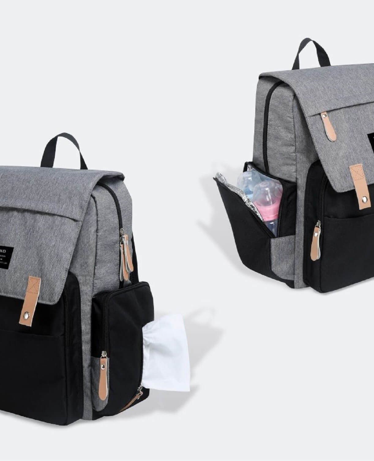 Mochila pañalera grande con sistema térmico Land - 6