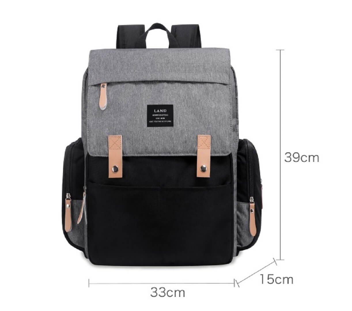 Mochila pañalera grande con sistema térmico Land - 3