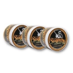 Pomada Suavecito Firme Hold, de alta durabilidad para todo el día, con excelente aroma.