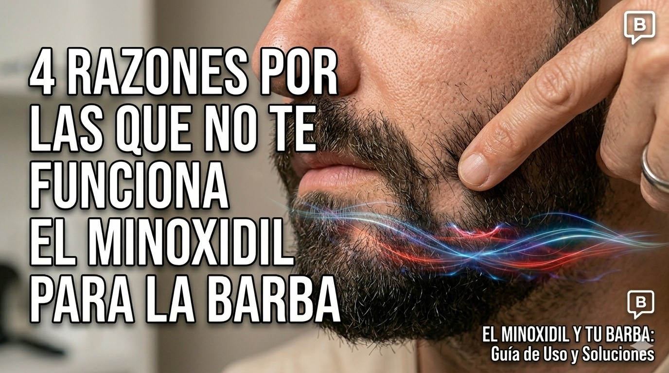 4 razones por las que no te funciona minoxidil en solución para barba