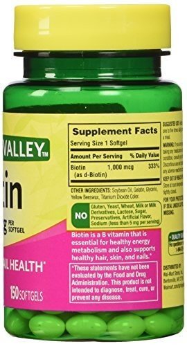 Biotina de 1000 mcg - Spring Valley - 150 cap. Spring Valley - 2