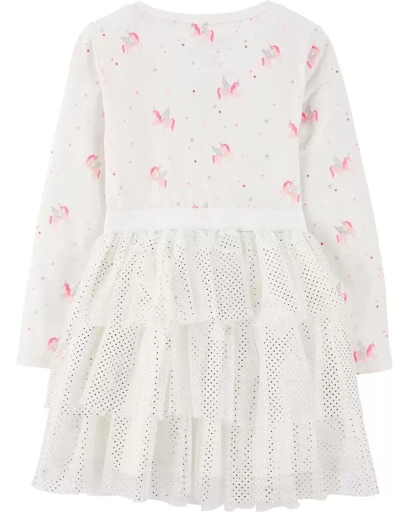 Vestido de tul unicornio con purpurina - 12 M - Image 3