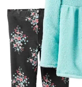 Conjunto de legging floral y top con capucha - 12 M - Image 2