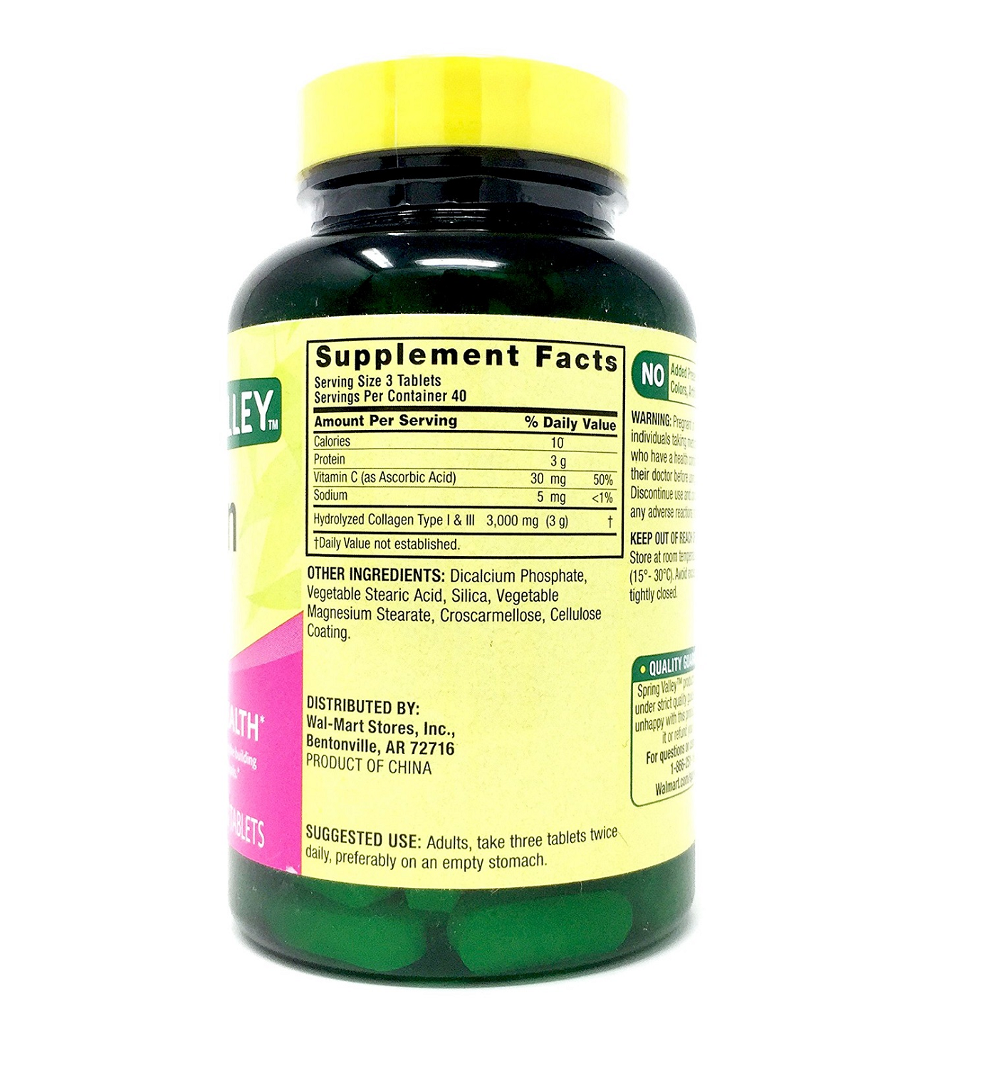 Colageno con vitamina C - 1000 mg - Spring Valley - 120 tab. - Image 3