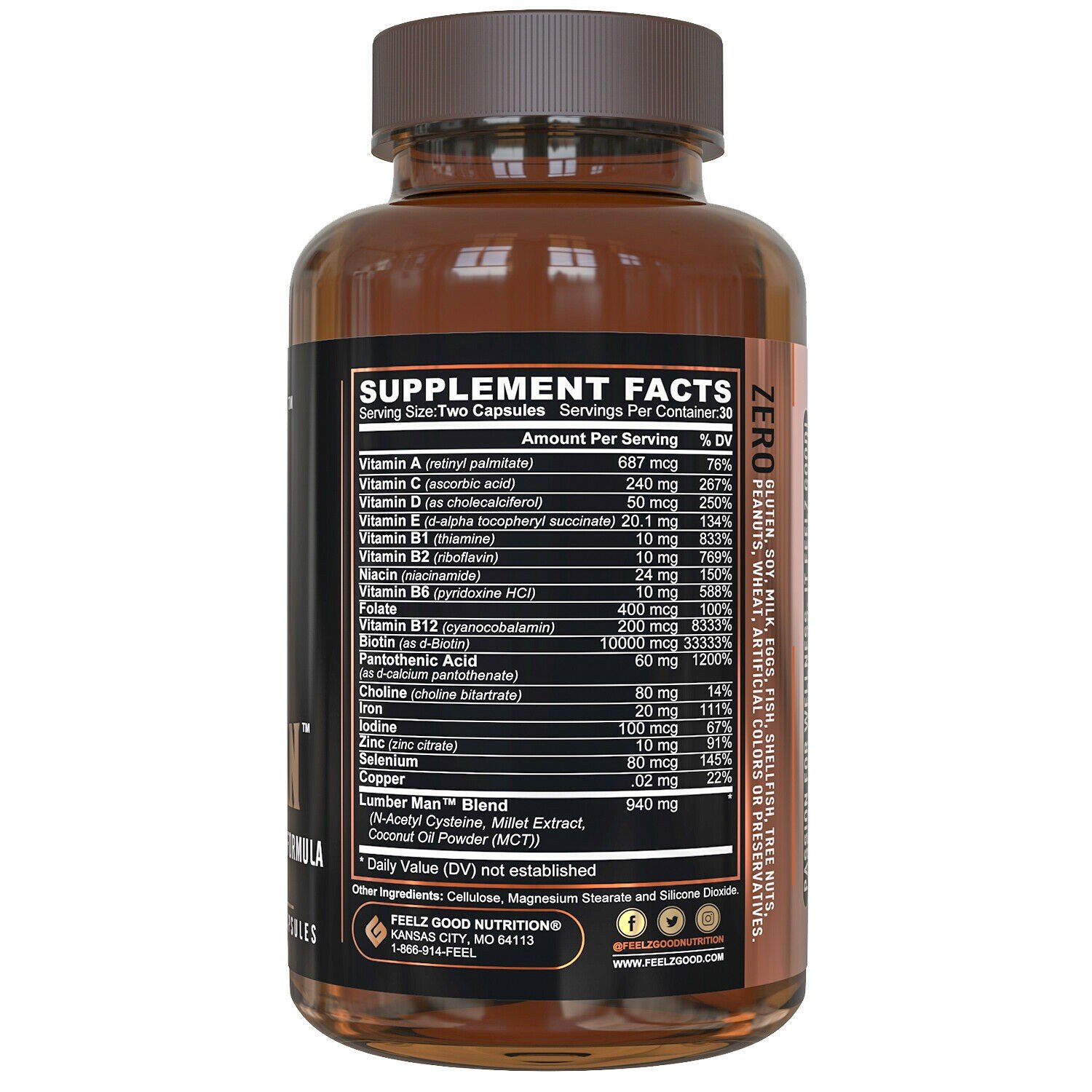 Suplemento para barba Lumberman - 60 cap. - Image 3