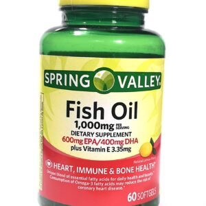 Fish Oil aceite de pescado de la marca spring valley. disponible para envio a todo mexico.