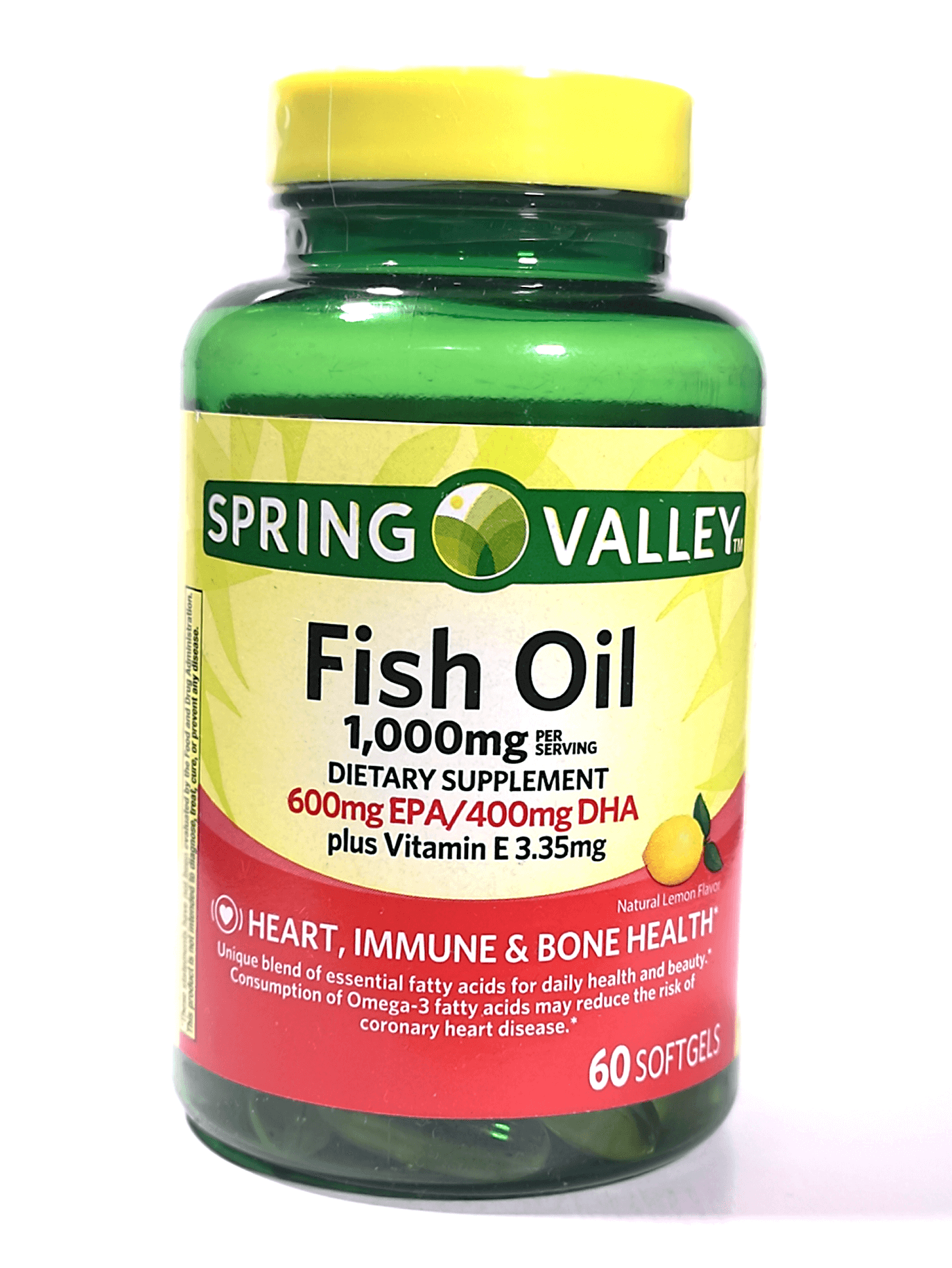 Fish Oil aceite de pescado de la marca spring valley. disponible para envio a todo mexico.