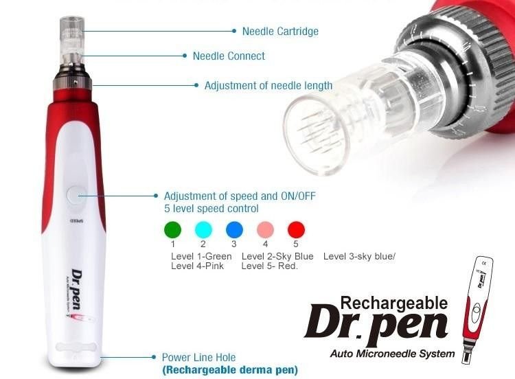 Dr Pen Inalambrico de 12 agujas - 2 cartuchos - Ultima N2 Dr. Pen - 6
