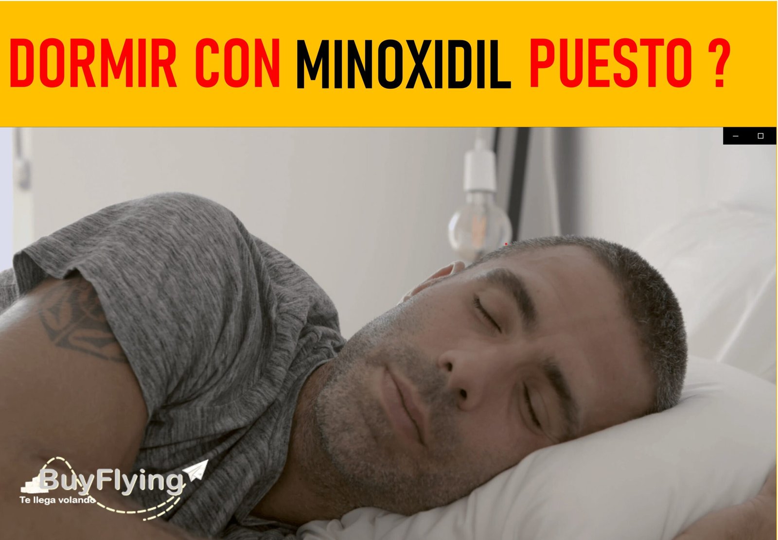 me puedo dormir con el minoxidil puesto